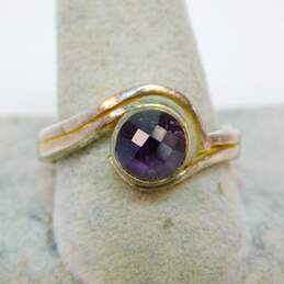 Artisan 925 Faceted Amethyst Topaz & Pink & Clear Cubic Zirconia Rings Variety alternative image
