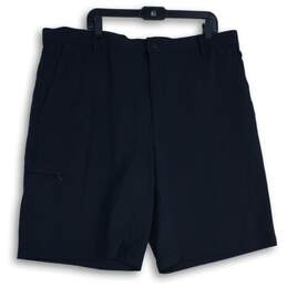 NWT Greg Norman Mens Black Slash Pocket Flat Front Golf Chino Shorts Size 42
