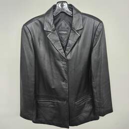 OUI Brook Black Leather Jacket