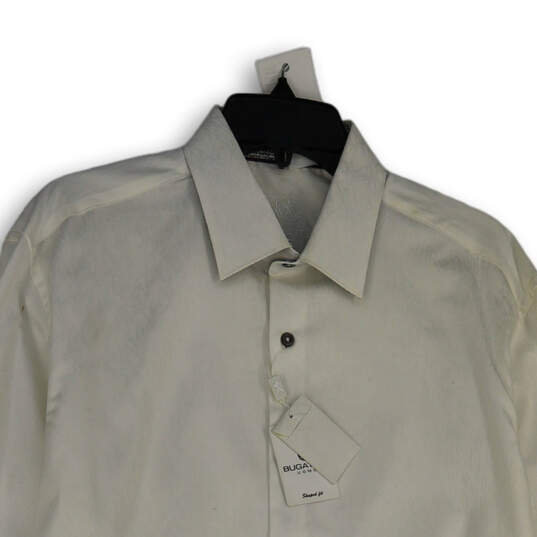 NWT Mens White Long Sleeve Spread Collar Button-Up Shirt Size Large image number 3