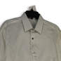 NWT Mens White Long Sleeve Spread Collar Button-Up Shirt Size Large image number 3