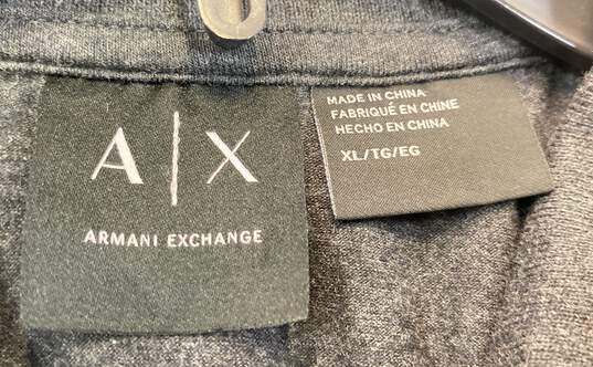 Armani Exchange Men's Grey/White Polo- XL image number 3