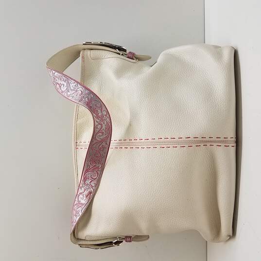 Buy the Brighton Brocade White Shoulder Bag | GoodwillFinds