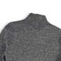 Womens Gray Long Sleeve Mock Neck Half Zip Pullover Sweater Size Small image number 4