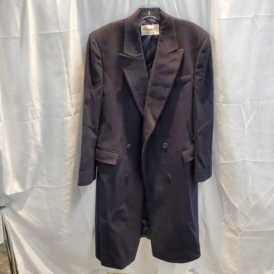 Authenticated Vintage Yves Saint Laurent Navy Full Length Coat Size L image number 1
