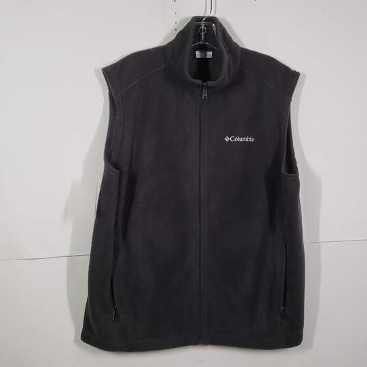 Mens Mock Neck Sleeveless Zipper Pockets Full-Zip Vest Size Large image number 1