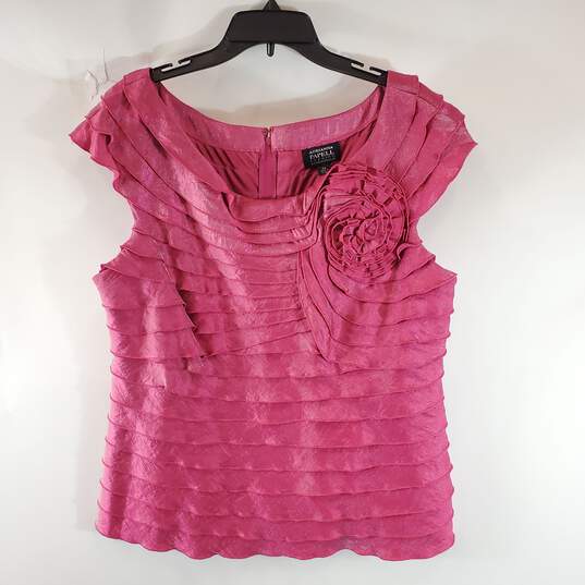 Adrianna Papell Women Pink Blouse Sz 16W image number 1