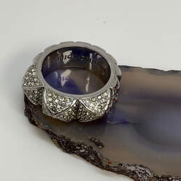 Designer Juicy Couture Silver-Tone Shine Rhinestone Fashionable Ring