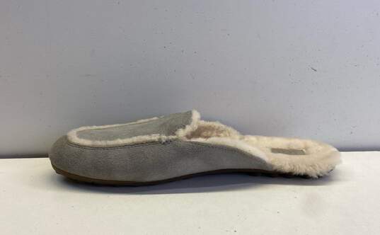 UGG Gray Suede Shearling Slides Shoes Women's Size 9 image number 2