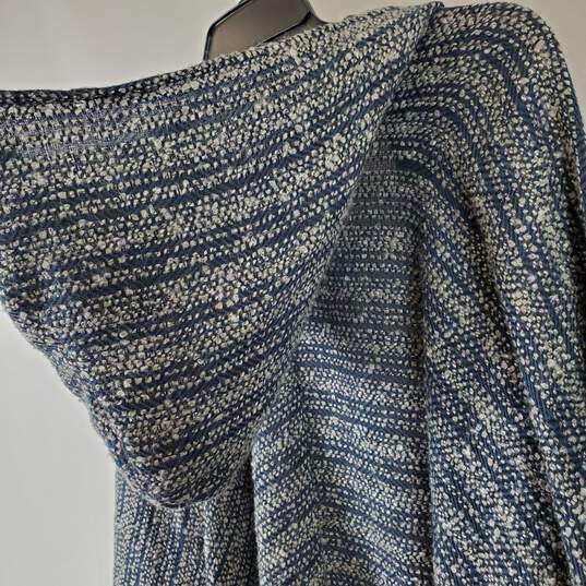 Free People Women's Blue Hooded Poncho SZ L image number 6