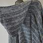Free People Women's Blue Hooded Poncho SZ L image number 6