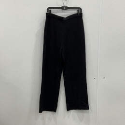 Womens Black Knitted Flat Front Straight Leg Pull-On Ankle Pants Size 8 alternative image