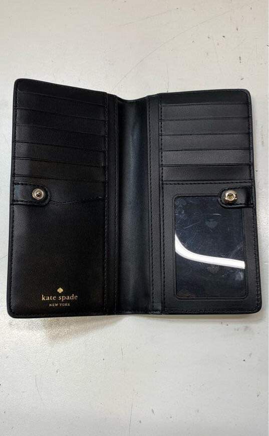 Kate Spade Saffiano Leather Spencer Slim Bifold Wallet Black image number 3