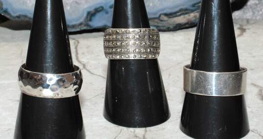 Sterling Silver Ring Set Sizes (6.5, 9.5, 10.75) - 17.50g image number 2