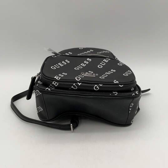 NWT Womens Black Leather Monogram Adjustable Strap Pocket Backpack Bag image number 1