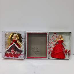 Pair of Holiday Barbie Dolls 2007 And 2012 IOB