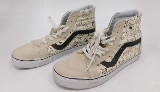 Disney Vans Off The Wall 101 Dalmatians High Top Shoes Size 9 image number 1