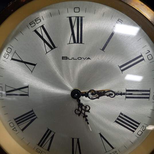 Vintage Bulova Brass Shelf Clock image number 3