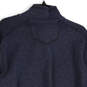 Mens Navy Blue Mock Neck 1/4 Zip Long Sleeve Pullover Sweater Size XL image number 4