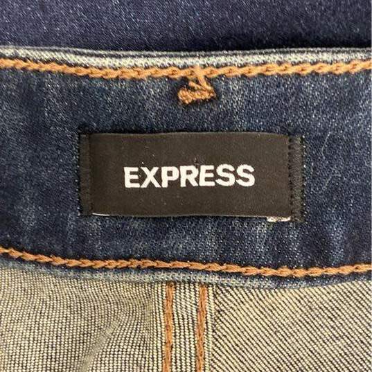 Express Blue Curvy Skinny Jeans - Size 8L image number 4
