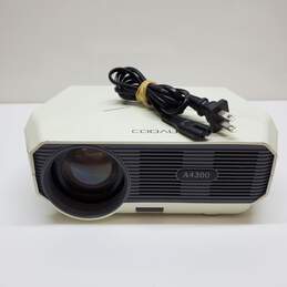 Cooau A4300 Portable Movie Projector Home Theater White, Untested For Parts/Repair
