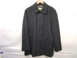 Burberry London Grey Wool Button Up Coat Men's Size XL
