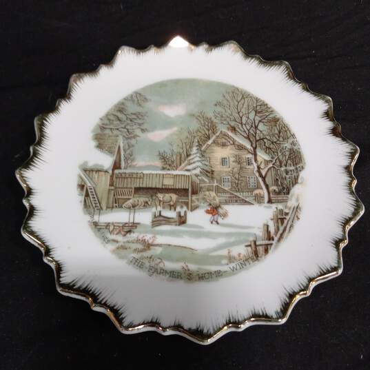 Currier & Ives Decorative Plates Assorted 3pc Lot image number 4