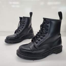 Dr. Martens Unisex Mono 1460 Smooth Black Leather Boots Size 7 Men's/8 Women's
