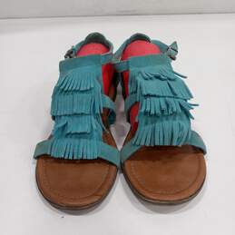 Minnetonka Women's Turquoise Suede Sandals Size 8 alternative image