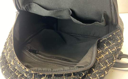 Badgley Mischka Studded Tweed Mini Backpack Black image number 6