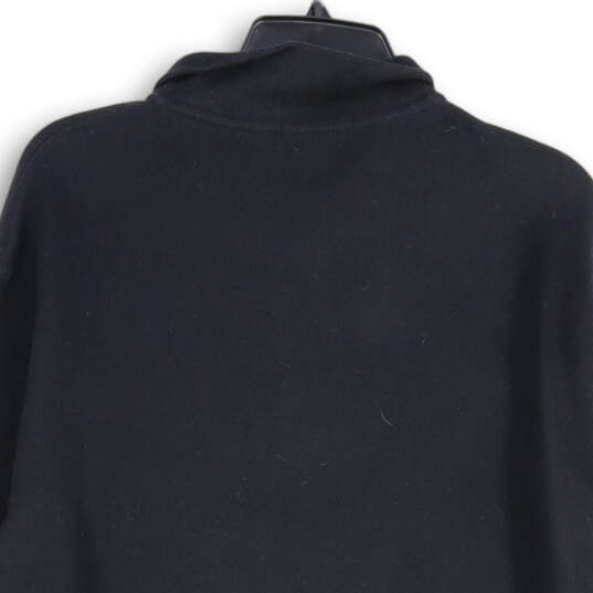 NWT Mens Black Mock Neck Long Sleeve Side Slit Pullover Sweater Size XL image number 4