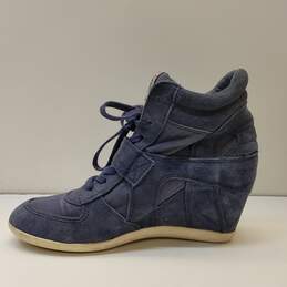 Ash Suede and Canvas Navy Wedge Heels Shoes Size 8.5 alternative image