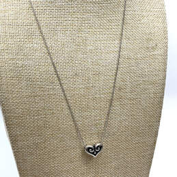Designer Brighton Silver-Tone Heart Lobster Clasp Pendant Necklace