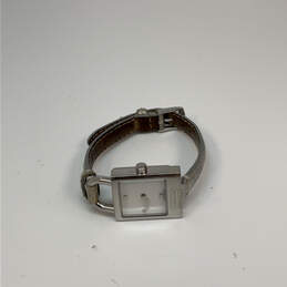 Designer Coach Silver-Tone Adjustable Strap Lock Dial Anlaog Wristwatch alternative image