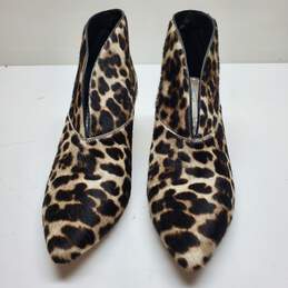 Boden Snow Leopard Print Fur Kitten Heels Size 42 alternative image