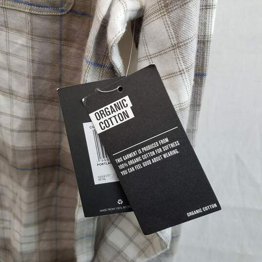 Hurley Men's Gray Plaid Cotton Portland Flannel Button Up Size M image number 4