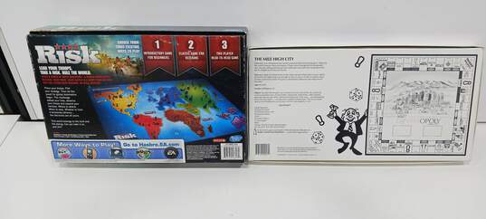 Pair of Hasbro Risk The Game of Global Domination and Denveropoly Board Game image number 2