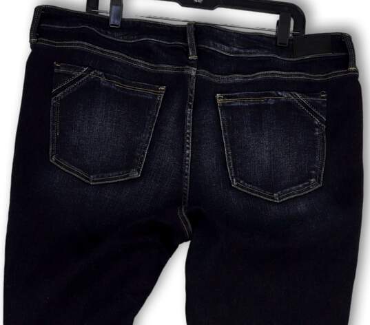 NWT Womens Black Denim Dark Wash Pockets Stretch Skinny Jeans Size 38/32 image number 4