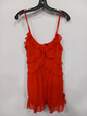 Forever 21 Women's Ravishing Red Ruffled Tiered Mini Dress Size M NWT image number 2