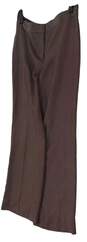 Womens Brown Flat Front Wide Leg Casual Dress Pants Size 8P image number 2
