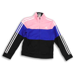 Girls Multicolor Colorblock Long Sleeve Full Zip Track Jacket Size XL