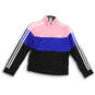 Girls Multicolor Colorblock Long Sleeve Full Zip Track Jacket Size XL image number 1
