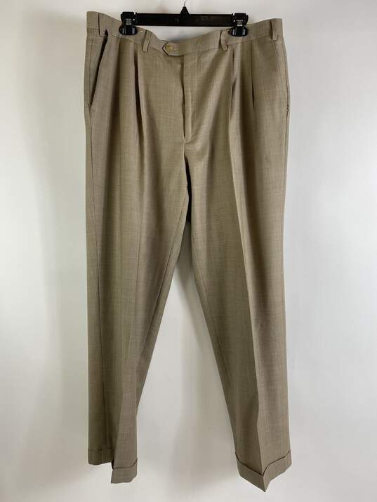 Ralph Lauren Men Brown Plaid Slacks Dress Pants L image number 1