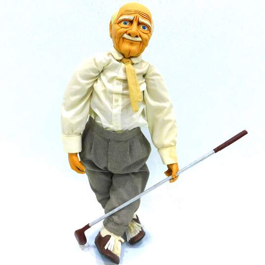 Vintage Billie Pepper Golfer Old Man Golfer Doll w/ Stand image number 1