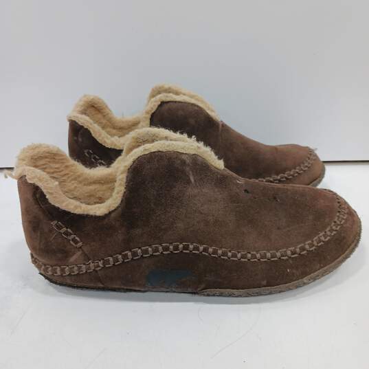 Sorel Men's Brown Suede Slippers Size 12 image number 3