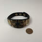 Designer Stella & Dot Gold-Tone Black Leather Adjustable Wrap Bracelet image number 3