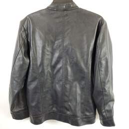 Ministry Of Fashion Men Black Faux Leather Jacket M alternative image