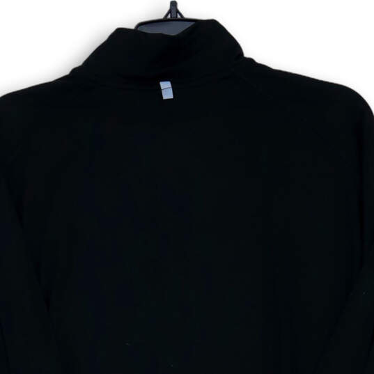 Mens Black Dri-Fit Long Sleeve Mock Neck 1/4 Zip Pullover T-Shirt Size XXL image number 4