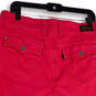 Womens Pink Denim Medium Wash Pockets Straight Leg Capri Jeans Size 14 image number 4