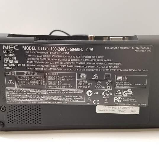 NEC Projector LT170 With Travel Bag image number 7
